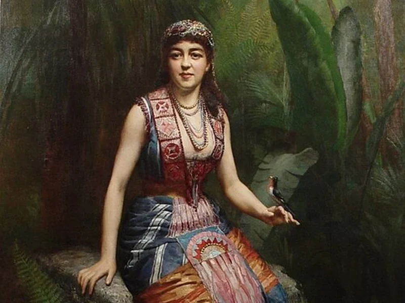 1844-Augustus Goodyear Heaton - Emma Nevada vestita da Lakmé